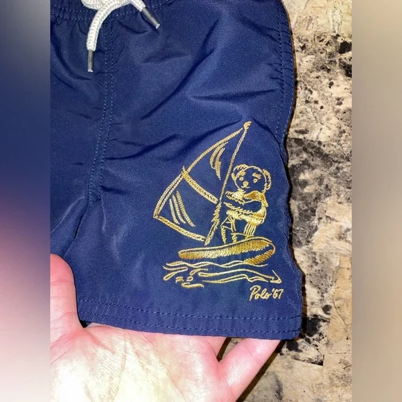 Polo Ralph Lauren Toddler Navy Bathing Suit 24Months - Picture 2 of 7